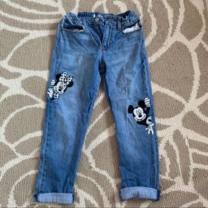 KIDS Mickey Mouse patch jeans
